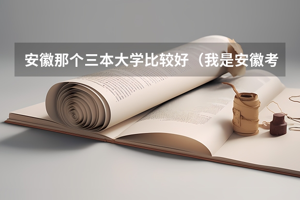 安徽那个三本大学比较好（我是安徽考生 二本507 我考500，我是报考专科还是三本 ？？？？）