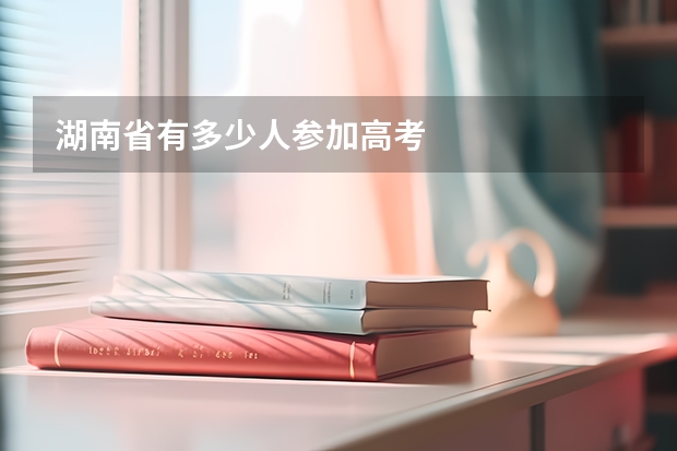 湖南省有多少人参加高考