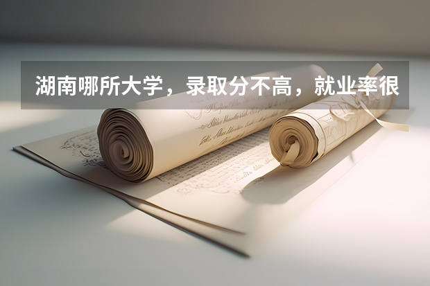 湖南哪所大学，录取分不高，就业率很高？ 湖南最好的四所二本大学